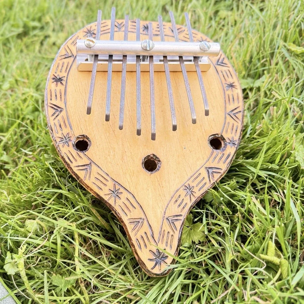 Handcrafted 9-Key Gourd Kalimba - Folk Art Thumb‎ Piano Mbira